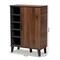 Baxton Studio Idina Walnut Brown and Grey Finished Wood 1-Door Shoe Cabinet 173-10905 - alternate 6